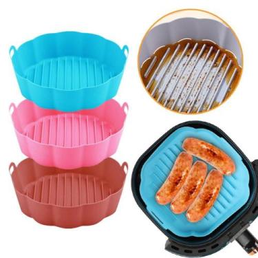 Imagem de Kit 03 Forma Silicone Reutilizavel Airfryer Microondas Forno - Sweet H