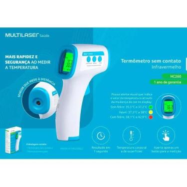 Imagem de Termômetro Corporal Para Medir Febre Sem Contato Com A Pele - Multi, A