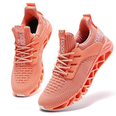 Imagem de SKDOIUL Tênis esportivo feminino para caminhada, moderno, casual, esportivo, tênis de corrida, A069 Rosa, 8.5