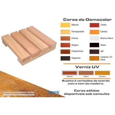 Imagem de Deck De Madeira Modular 20x20 Cm Réguas 4 cm Pintado NeonX, Osmocolor 