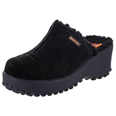 Imagem de Rocket Dog Tamanco feminino plataforma confortável Shearling Mule, Preto, 35