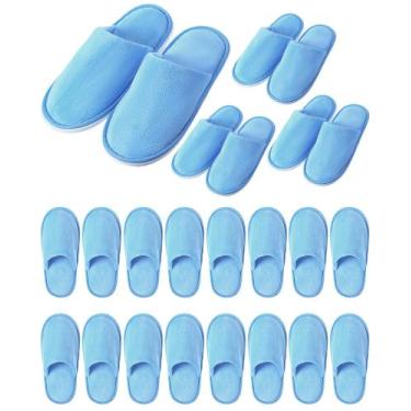 Imagem de Chinelos descartáveis Twistover Twistover 12 pares de crianças azuis