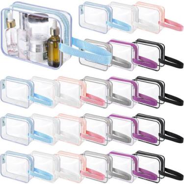 Imagem de Bolsa de higiene Silkfly Clear PVC para cosméticos de viagem com alça