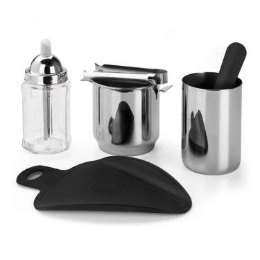 Imagem de Conjunto Kit Bar Drinks Caipirinha 6 Peças Balde Gelo Pinça Copo Inox Tabua De Corte Festa