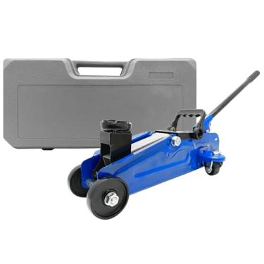 Imagem de Macaco Jacaré Hidráulico 2 Toneladas para Carros e Uso em Oficinas Aço reforçado Com Rodas Giratórias e Alavanca Faixa de Elevação e Com Maleta