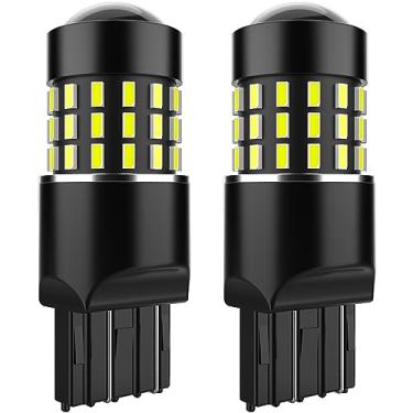 Imagem de NATGIC 7443 7444NA 7440 7440NA Lâmpadas LED extremamente brilhantes 3014SMD 54-EX Chipsets com projetor de lente para luzes de reserva, luzes traseiras, luzes de freio, luzes de ré, 12-24V, branco