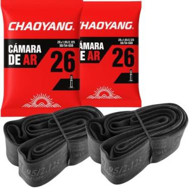 Imagem de Par de Câmara De Ar Para Bike Aro26 Americana Bico Grosso - Chaoyang