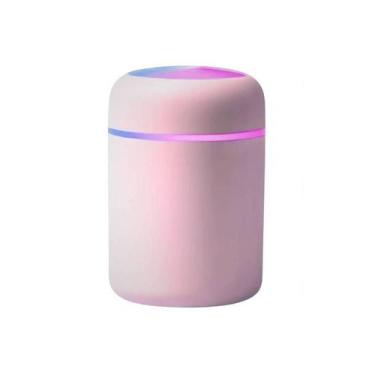Imagem de Umidificador Rosa com Led Aromatizador USB 300ml Tecnologia Ultrassôni