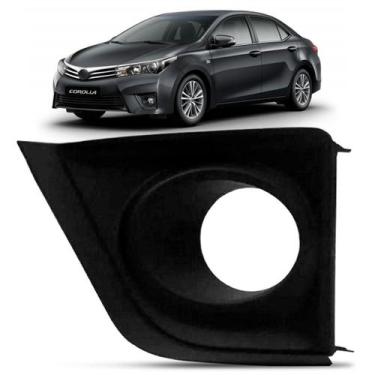 Imagem de Moldura Farol Milha Corolla 2015 A 2017 Preta Com Furo - Retrovex