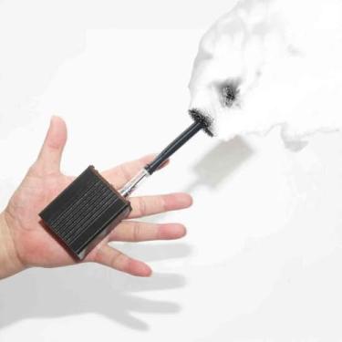 Imagem de Mini máquina de neblina, máquina de fumaça para eventos ao ar livre fotografia de festas de DJ, efeitos de palco interno, Halloween (preto quadrado)