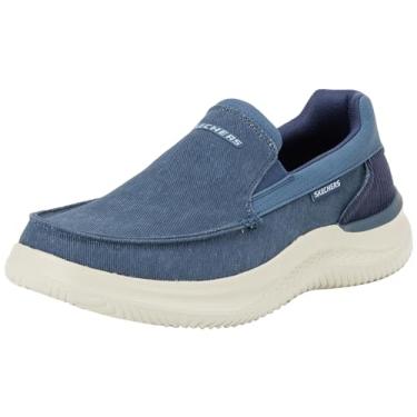 Imagem de Skechers Hasting masculino sem cadarço, Azul marino, 42