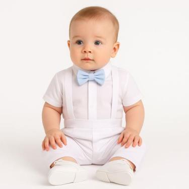 Imagem de Conjunto de Batizado Para Bebê Menino com Gravata Pedro - Kolim Enxova