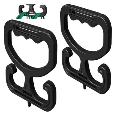 Imagem de senylanhxy Pacote com 2 alças de bolsa de supermercado, comporta 45 kg, alça de transporte resistente, aderência confortável para carregar bolsas, baldes, acessórios de compras (preto)