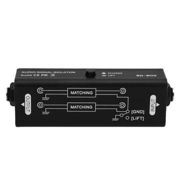 Imagem de Zhjvihx Isolador de de Terra Portátil de 6,35 Mm, Recurso de Correspondência de Sinal Integrado, Material de Liga de Alumínio, Pureza de Som para Melhorar, Instalar e Salvar Espaço