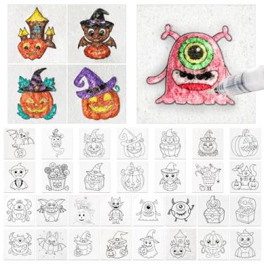 Imagem de AmazingSpark 30 peças pré-projetadas, folhas de papel de textura de espuma mágica, 7,5 x 7,6 cm, cartões de espuma branca, papel de pintura de textura, materiais de artesanato DIY para pintura