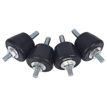 Imagem de MotiveTech 4x Almofadas de absorção de choque para ar condicionado, amortecedores de vibração, base de metal e borracha mini-split, isolador de vibração