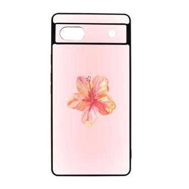 Imagem de qizjio Linda capa de telefone Aura Hibiscus à prova de choque protetora estética flor capa de telefone para Google Pixel 6A