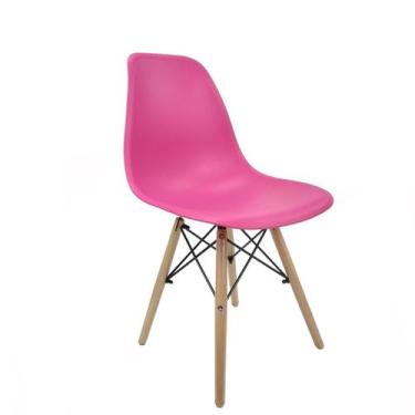 Imagem de Cadeira de Jantar Eames Dsw Madeira Cx 1 - La Mobilia, Rosa Chiclete