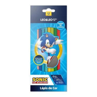 Imagem de Lápis de Cor Triangular Sonic - 12 Cores Leo &amp Leo - LEO&LEO