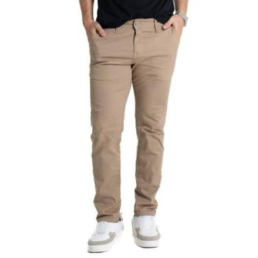 Imagem de Calça Sarja Sawary Slim - 280830 - bege 44, 44, Bege