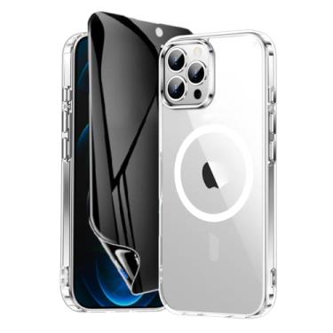 Imagem de Capa Capinha Case Magnética Carregamento por Indução E Película de Cerâmica Privacidade Fosca Para iPhone (iPhone 12 Pro Max)