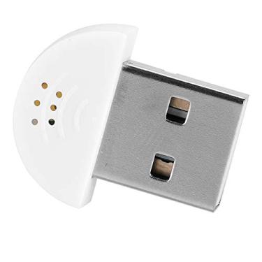Imagem de Super Mini Microfone USB para Laptop - Design Plug and Play, para Chamadas Skype e Software de Reconhecimento de Voz (Branco)