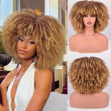 Imagem de Peruca Vitorish Afro Curly 30cm Ombre Blonde Sintética 280g