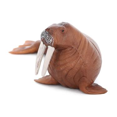 Imagem de Estatueta realista de morsa em PVC, modelo de animal oceânico, 12,5 cm