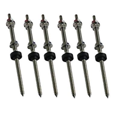 Imagem de 6 Parafusos Inox Par M10 X 200mm P/ Placas Paineis Solaress - GB ELETR