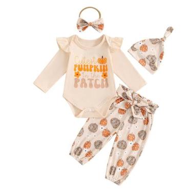 Imagem de Conjunto de roupas FYBITBO My First Halloween Baby Girl de 0 a 3 meses