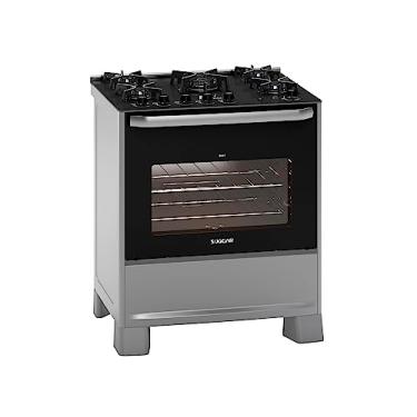 Imagem de SUGGAR FOGÃO BEST GRILL PRATA 220V MESA DE VIDRO 5 BOCAS GRILL NO FORNO TRIPLA CHAMA TREMPES FERRO FUNDIDO FGV506PRIX2