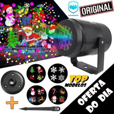 Imagem de Projetor Holográfico Refletor Laser Desenhos Imagens de Natal Efeitos 