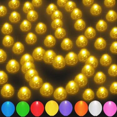 Imagem de Luz de balão LED JJGoo Mini Round Waterproof 50 unidades Cool White
