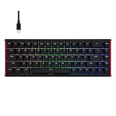 Imagem de MechLands ALUX68 HE Teclado de alumínio rápido para jogos com interruptor magnético, teclado com efeito Hall com fio com taxa de pesquisa de 8K, latência de 0,125 ms, retroiluminação RGB (preto