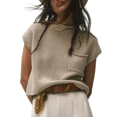 Imagem de Suéter, colete feminino Himosyber, malha de damasco e viscose S