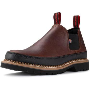 Imagem de Botas de trabalho SUREWAY Slip On em couro integral para homens marron