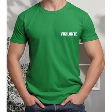 Imagem de Camiseta Camisa Adulto Feminina Masculina Algodão Uniforme Vigilante V