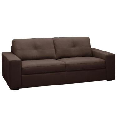 Imagem de Sofá 2 Lugares Para Sala De Estar Living 150cm Vienne L06 Couro Marrom