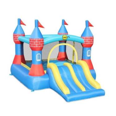 Imagem de Pula Pula Inflável Castelo Com Escorregador Duplo 4,00 x 3,15 x 2,30m 