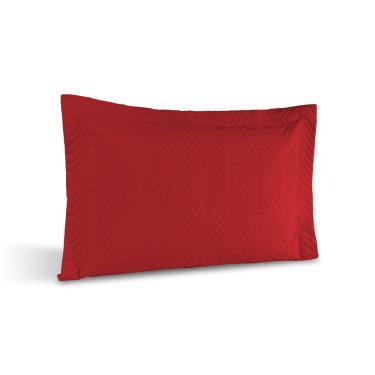 Imagem de Porta Travesseiro Avulso Percal 180 Fios Silver 60% Algodão 40% Poliéster - Vermelho