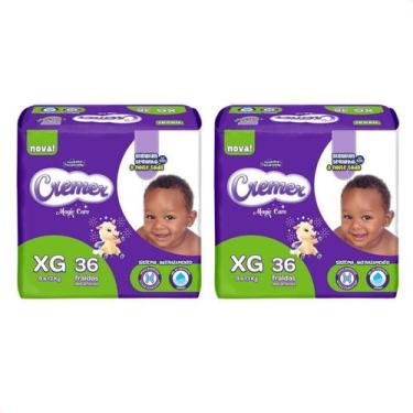 Imagem de Kit com 2 - Fralda Cremer Mega XG com 36 Unidades Magic Care