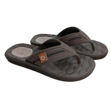 Imagem de Chinelo Cartago Masculino Conforto Estilo e Qualidade, Marrom, Marrom,