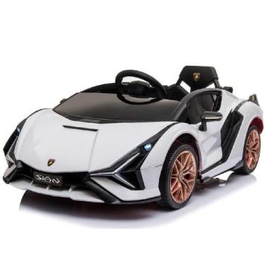 Imagem de Carro Elétrico Infantil Lamborghini Sian 6V BW181BR IMPORTWAY, Branco