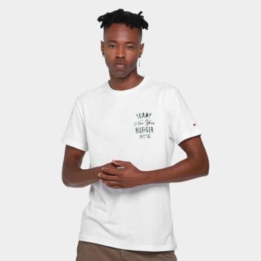 Imagem de Camiseta Tommy Hilfiger Masculina, Branco, GG
