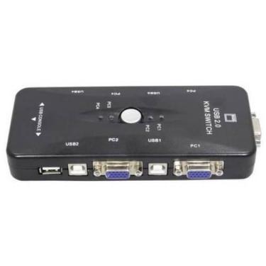 Imagem de Chaveador Switch Kvm 4 Portas Vga  e 4 Usb Manual