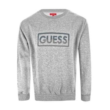 Imagem de Moletom Guess Masculino Bordado Degrade Cinza Mescla-Masculino