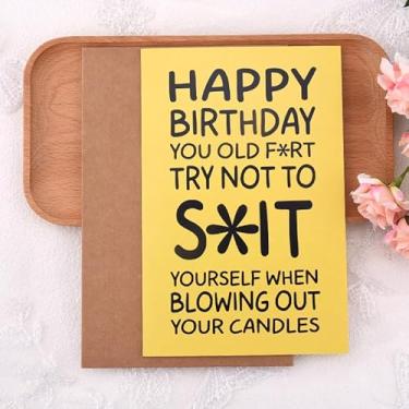 Imagem de Cartões de aniversário engraçados para mãe pai rude 50º 60º 70º 80º aniversário cartão presente para vovô avó feliz aniversário decoração cartão para mulheres homens cartões de aniversário para ele