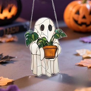 Imagem de 1 apanhador de sol acrílico – Enfeite de Halloween de 18 cm, projetado para decoração de varanda e escritório, é o presente perfeito para decoração de janela de amigos