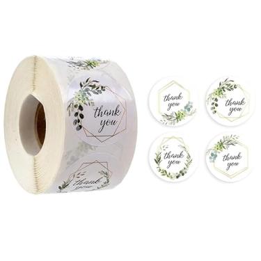 Imagem de 500 peças de adesivos de 6 cm Thank You for Supporting My Small Business Etiquetas redondas pretas selos autoadesivos à prova d'água para embalagem de envelopes, caixas, pedidos de sacolas de presente