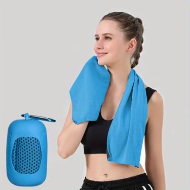 Imagem de Toalha refrescante, toalhas frias macias, toalha de gelo para ioga, esportes, corrida, treino, acampamento, fitness e mais atividades